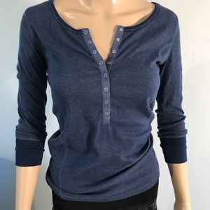 Victoria Secret Pink Long Sleeve Blue TShirt large